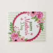 Happy moederdag  flower bouquet lijst legpuzzel (Horizontaal)