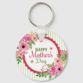 Happy moederdag flower bouquet lijst sleutelhanger (Voorkant)