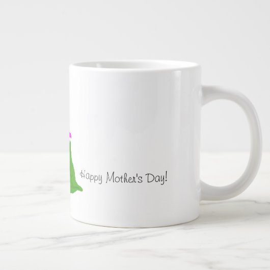 Happy Moederdag Flower Message Grote Koffiekop (Rechts)