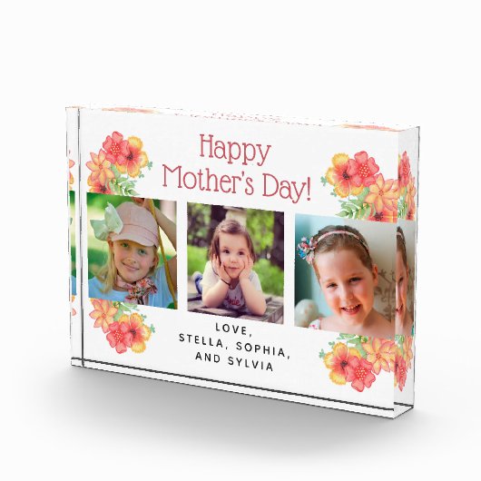 Happy Moederdag Flowers 3 Fotoblok (Rechts)