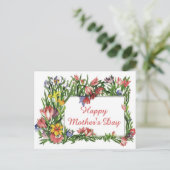 Happy Moederdag Flowers Briefkaart (Staand voorkant)