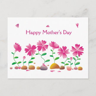 Happy Moederdag Flowers Daisies Pink Briefkaart