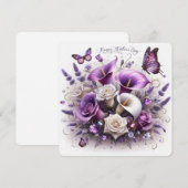 Happy Moederdag Flowers en Butterflies Feestdagenkaart (Voorkant / Achterkant)