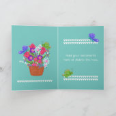 Happy Moederdag Flowers en Butterflies Notitiekaartje (Binnen)