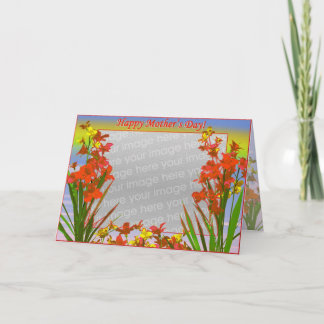 Happy Moederdag Flowers (foto lijst) Kaart