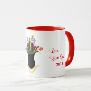 Happy Moederdag  Flowers gepersonaliseerde mok