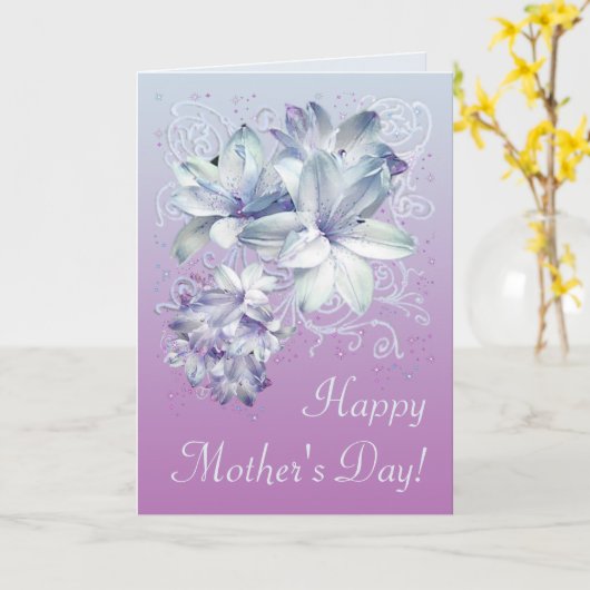 Happy Moederdag Flowers Kaart (Gele Bloem)