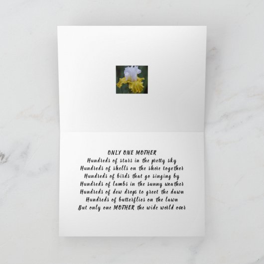 Happy Moederdag Folded Wenskaart Kaart (Binnen)