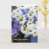 Happy Moederdag Folded Wenskaart Kaart (Gele Bloem)