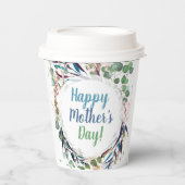 Happy Moederdag Foliage Paper Cup Papieren Bekers (Voorkant)