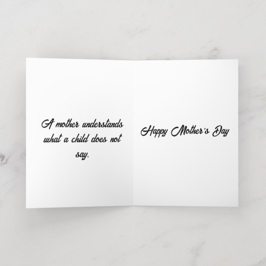 Happy Moederdag Folie Wenskaart (Binnenlaag)