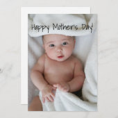 Happy Moederdag-fotokaart Feestdagenkaart (Voorkant / Achterkant)