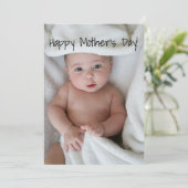 Happy Moederdag-fotokaart Feestdagenkaart (Staand voorkant)