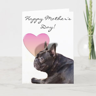 Happy Moederdag French bulldog wenskaart Kaart