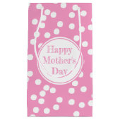 Happy Moederdag - Fun Hot Pink Polkadots Klein Cadeauzakje (Voorkant)