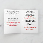 Happy Moederdag Funny Card Kaart (Binnen)