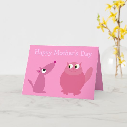 Happy Moederdag Fur Kind mama Kaart (Gele Bloem)