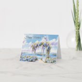 Happy Moederdag Garden van Wisteria Waterverf Kaart (Voorkant)