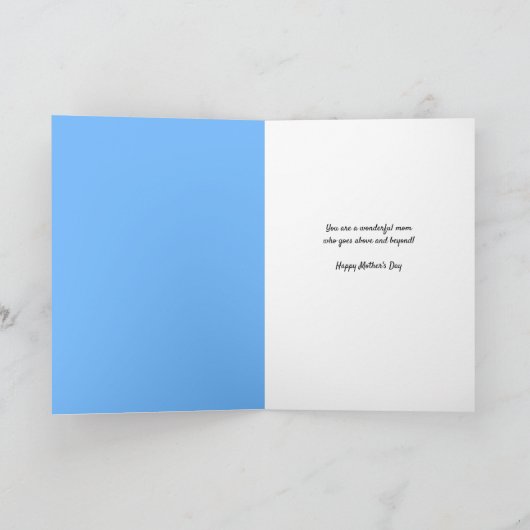 Happy Moederdag geïllustreerde vlinders Feestdagen Kaart (Binnen)