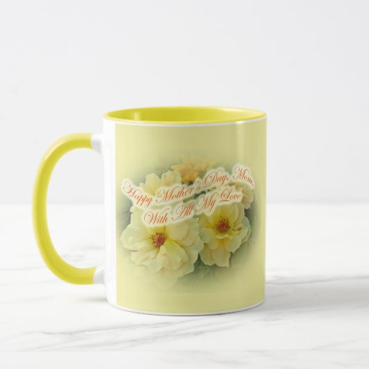 Happy Moederdag - Gele rozen Mok (Links)