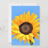Happy Moederdag - Gele Zonnebloem op Blue Sky Kaart (Achterkant)
