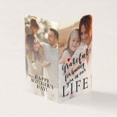 Happy Moederdag gepersonaliseerde 2 foto's en teks Kaart (Buitenkant)