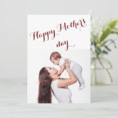 Happy Moederdag gepersonaliseerde foto Bedankkaart (Staand voorkant)