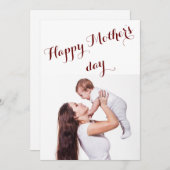 Happy Moederdag gepersonaliseerde foto Bedankkaart (Voorkant / Achterkant)
