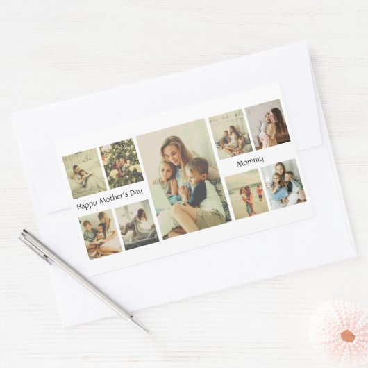 Happy Moederdag Gepersonaliseerde Sticker (Envelop)