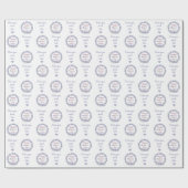 Happy Moederdag gepersonaliseerde tekst Naam Flora Cadeaupapier (Vlak)