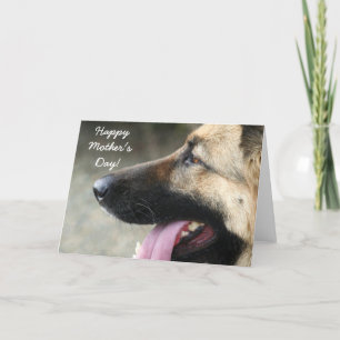Happy Moederdag German Shepherd Wenskaart Kaart