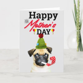 Happy Moederdag, geweldige mama van de hond Bedankkaart