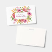 Happy Moederdag Gift Badge (Voor- en achterkant)