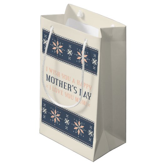  Happy Moederdag | Gift Bag Klein Cadeauzakje (Voorkant Gekanteld)