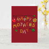 Happy Moederdag Gift Kaart (Gele Bloem)