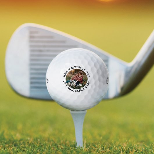 Happy Moederdag Gift voor mam Persoonlijke foto Golfballen
