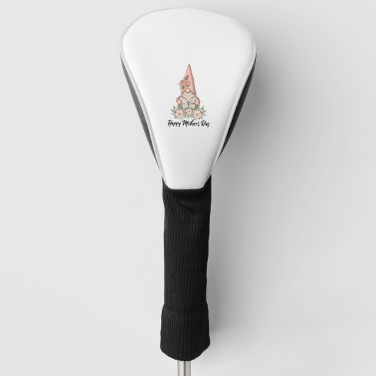 Happy Moederdag Gnome Golfheadcover (Voorkant)