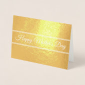 Happy Moederdag Gold Elegant Script Folie Kaarten (Voorkant)