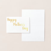 Happy Moederdag Gold Foil Script Elegant Folie Kaarten (Display)