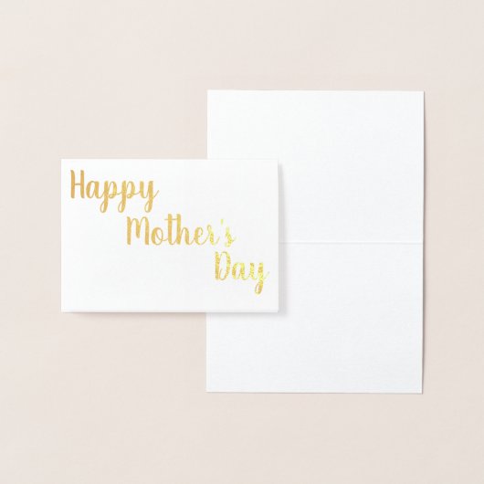 Happy Moederdag Gold Foil Script Elegant Folie Kaarten (Display)