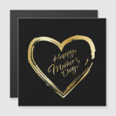Happy Moederdag Gold Heart een magneetkaart (Voorkant / Achterkant)