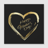 Happy Moederdag Gold Heart een magneetkaart (Voorkant)