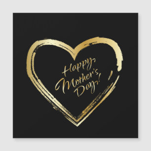 Happy Moederdag Gold Heart een magneetkaart