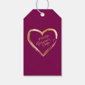 Happy Moederdag Gold Heart Elegant Luxury Cadeaulabel (Voorkant)