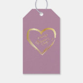 Happy Moederdag Gold Heart Elegant Luxury Cadeaulabel (Achterkant)