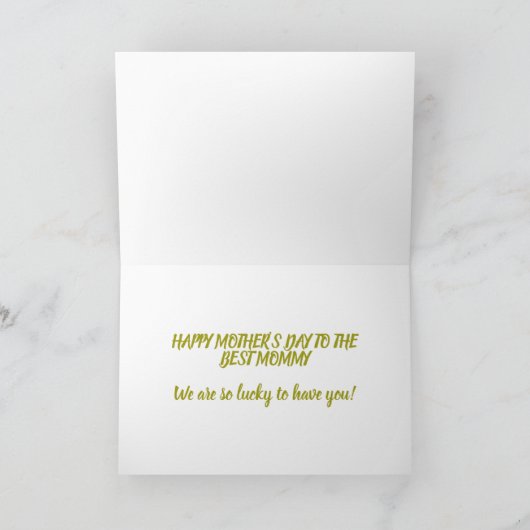 Happy Moederdag Gold Script Photo Collage Card (Binnen)