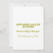Happy Moederdag Gold Script Photo Collage Card Kaart (Achterkant)