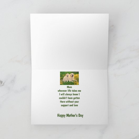 Happy Moederdag Golden Retriever Dogs Animal Kaart (Binnen)