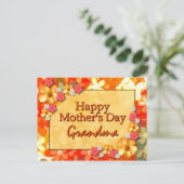 Happy Moederdag Grandma Briefkaart (Staand voorkant)