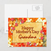 Happy Moederdag Grandma Briefkaart (Voorkant / Achterkant)